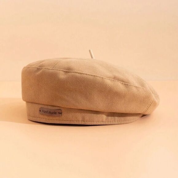 Other - Handmade Unisex Camel Beret hat for Kids